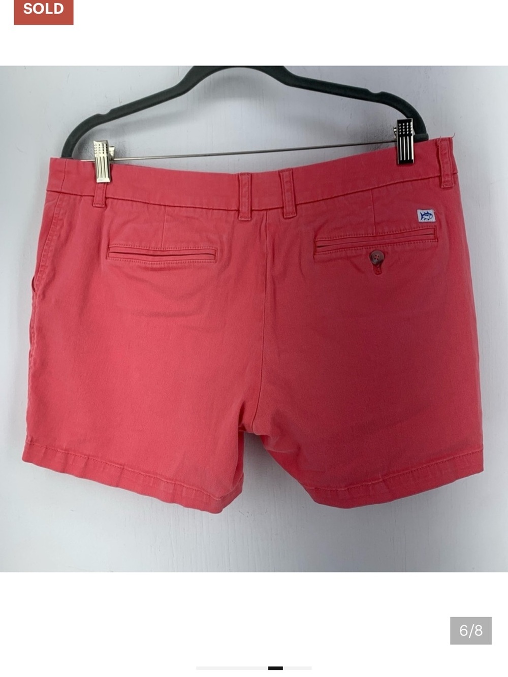 Southern Tide Coral Bermuda Shorts - Solid Coral Pink - Picture 5 of 7